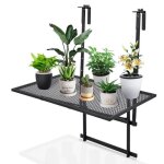 Giantex table de balcon suspendue pliante en fer avec 5 niveaux de hauteur réglable support anti - rouille ... Giantex table de balcon suspendue pliante en fer avec 5 niveaux de hauteur réglable support anti - rouille ...