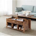 Giantex table basse extensible en bois table de salon avec plateau relevable et compartiment caché style ... Giantex table basse extensible en bois table de salon avec plateau relevable et compartiment caché style ...