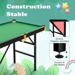 Giantex table de billard portable de 122 cm pieds pliables 16 boules 2 queues 2 craies 1 pinceau 1 triangle ...