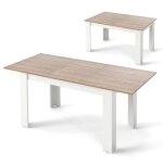 Giantex table � manger extensible - table de cuisine moderne - plateau r�glable - salle � manger salon ...