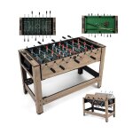 Giantex table multi - jeu 2 - en - 1 convertible baby - foot et billard accessoires riches 26 joueurs ...