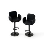 Giantex tabourets de bar - lot de 2 chaises de bar - hauteur r�glables - si�ge pivotant � 360� - dossier ...