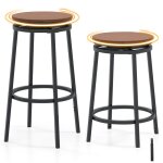 Giantex tabourets de bar - lot de 2 chaises de bar - hauteur r�glables - si�ge pivotant - charge 150 ...