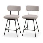 Giantex tabourets de bar rembourr�e - lot de 2 chaises de bar - si�ge pivotant � 360 - charge 150 kg ...