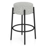 Giantex tabourets de bar rembourr�es - chaises de bar sans dossier - cadre en m�tal - repose - pieds ...