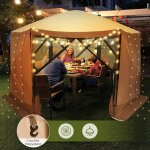 Giantex tente de camping 6 - 8 personnes abri pop - up � 6 c�t�s avec 2 panneaux anti - soleil amovibles ...