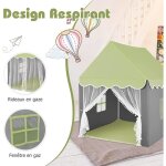 Giantex tente de jeu pour enfants int�rieur et ext�rieur 105x120x140cmavec tapis �pais / lumi�respour ...