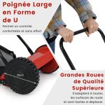 Giantex tondeuse manuelle avec sac de ramassage de 185 l lame tranchante hauteur de coupe r�glable poign�e ...