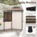 Giantex tonnelle pour barbecue 318 x 153 cm avec auvent lat�ral tente dext�rieur pour barbecue avec dessus ...