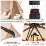 Giantex tonnelle de jardin exterieur 3 x 36 m lestage poids toit double ventil� piquets de sol et 4 sacs ...