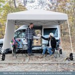 Giantex tonnelle jardin exterieur pliante 3 x 3 m hauteur r�glable 262m pour f�tes et camping (300cmblanc) ...