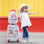 Giantex valise d?enfant  roulette et sac  dos lger trolley d?enfant  roulette etanche poigne tlescopique ...