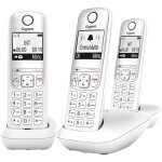 Gigaset a695 trio - tlphone dect sans fil - 3 combins avec grand cran  haut contraste - excellente ...