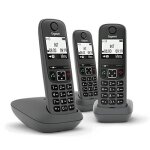 Tlphone sans fil gigaset as490 trio - noir - chargeur, batteries - dect - rpondeur, transfert d'appel ...