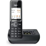 Gigaset comfort 550a tlphone sans fil avec rpondeur et connexion casque noir