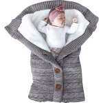 Gigoteuse + gants poussette gris moyen b�b� maille hiver couverture nouveau - n�