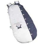 Gigoteuse - marque - merlin - coton - gris et bleu nuit