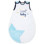 Gigoteuse naissance babycalin cosmic - velours / coton - 65 cm - blanc / bleu marine