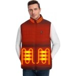 Gilet chauffant hommes 4 zones r�chauffeurs veste chauffante avec banque d?alimentation 10000mah 7. 4v ...