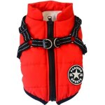 Gilet pour chien - r - l - manteau dhiver imperm�able - polyester - rouge - taille s / m / l / xl / xxl ...