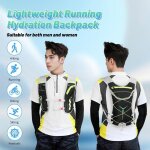 Gilet de course � dos avec syst�me dhydratation int�gr� - pour homme et femme - l�ger et r�fl�chissant ...