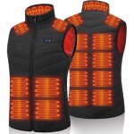 Gilet �lectrique chauffant homme et femme hiver lavable chauds gilet de chaleur avec 5 zones de chauffage ...