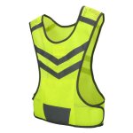 Gilet rflchissant veste de scurit haute visibilit 200m rglable multi - poches pour course  pied ...