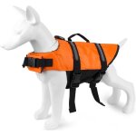 Gilet de sauvetage pour chien - scurit - taille rglable - poigne de scurit - couleur orange