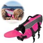 Gilet de sauvetage pour chien - lifesaver - taille rglable - rose - flottant - rflchissant