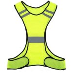 Gilet de scurit rflchissant haute visibilit vtements taille ajustable pour vlo moto marche course ...