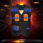 Gilet tactique enfant - nerf n - strike elite - noir - nylon - 15x14x3 pouces