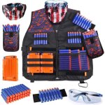 Gilets tactiques camouflage pour enfants - nerf n - strike elite avec clips de chargeurs + 30 flchettes ...