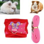 Gilet de traction � sangle de poitrine ensemble de harnais de laisse pour lapin hamster cobaye(rouge ...