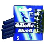 Rasoirs jetables - gillette - blue ii - 2 lames - 5 unit�s - pour homme