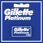 Lame de rasoir - gillette - platinum - acier inoxydable - lot de 5 - pour homme