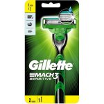 Gillette mach3 sensitive rasoir pour homme + 2 recharges