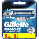 Lames de rasoir - gillette - mach3 turbo - 8 recharges xl - 3 lames rsistantes - rasage confortable