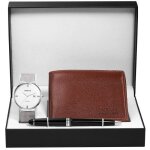 Gimto coffret cadeau montre homme portefeuille stylo montre quartz date calendrier - analogique - etanche ...