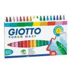 Feutres de coloriage - giotto - turbo maxi - lot de 18 - pointe large - couleurs assorties