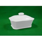 Girard - terrine rectangulaire - avec couvercle - capacit 420 gr - 14. 5x11. 5 cm - blanc