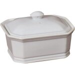 Girard - terrine rectangulaire - avec couvercle - capacit 600 gr - 17x12. 5x7. 5 cm - blanc