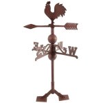 Girouette coq en fonte esschert design - décoration de jardin noir 35. 5x35. 5x69cm Girouette coq en fonte esschert design - décoration de jardin noir 35. 5x35. 5x69cm