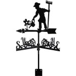Girouette en métal - chevalier noir - fer forgé - antirouille - décoration de cour - indicateur de vent ... Girouette en métal - chevalier noir - fer forgé - antirouille - décoration de cour - indicateur de vent ...