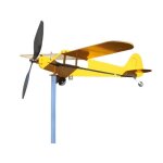 Girouette - moulin  vent - avion classique - mtal durable - dcoration de jardin - rsistant aux intempries ...