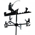 Girouette p�cheur en fer forg� petit mod�le