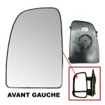 Glace de rétroviseur supérieure avant gauche (degivrante) avec support pour citroen jumper 3 - fiat ducato ... Glace de rétroviseur supérieure avant gauche (degivrante) avec support pour citroen jumper 3 - fiat ducato ...