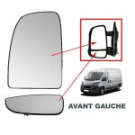 Glace de rétroviseur supérieure + inferieure avant gauche degivrant avec support pour citroen jumper ... Glace de rétroviseur supérieure + inferieure avant gauche degivrant avec support pour citroen jumper ...