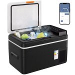 Glaci�re �lectrique voiture - outsunny - 30l contr�le via application 12v / 240v - 20 � 20 �c - plastique ...
