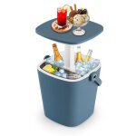 Costway glaci�re portable 15l - cool bar - couvercle relevable - poign�e - ouvre - bouteille - garder ...