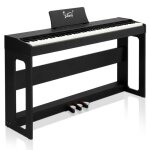 Glarry gdp - 104 / a - 815 clavier  marteaux standard 88 touches sans housse sans banc de piano piano ...